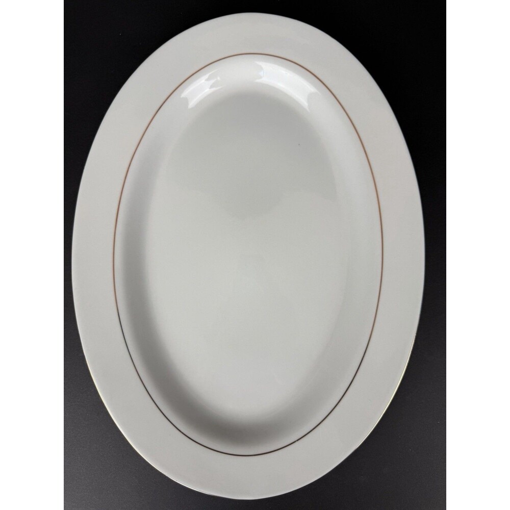 Vintage Royal Majestic Fine China D'or 8404 14x10" Serving Platter, White & Gold
